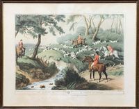 Antique English Hunting Scene, Edward Orme 1808