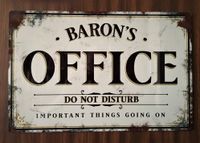 Baron&#039;s Office Plaque
