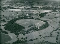 CADBURY CASTLE aerial view 1967