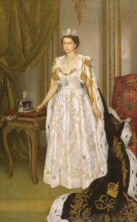 Queen Elizabeth II Coronation Portrait Herbert James Gunn